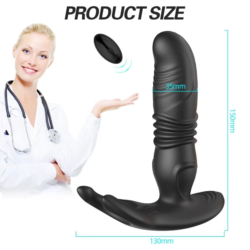 Adult Sex Toy Anal Dildo Butt Plug Vibrator - 360°Rotating Male Sex Toy for Men Prostate Massager Stimulator with 7 Rotation & Vibration Women G Spot Vibrating Couples Game Remote Control Toys 