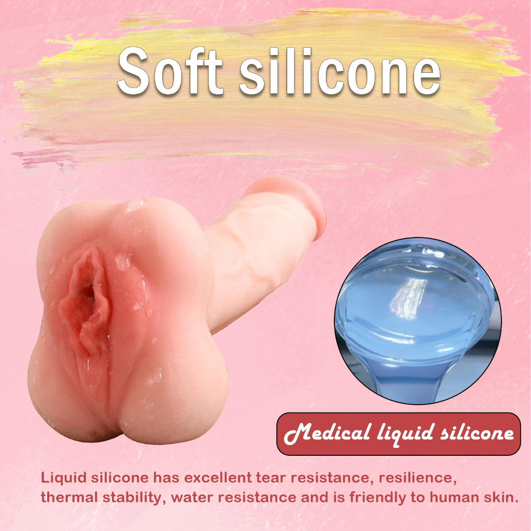 Realistic Dildo Male Masturbators with Pocket Pussy Vigina,Soft TPE Penis Sleeve Extender,Penis Pump Enlarger Prolong,Adult Sex Love Toy Stroker for Men Women Couples