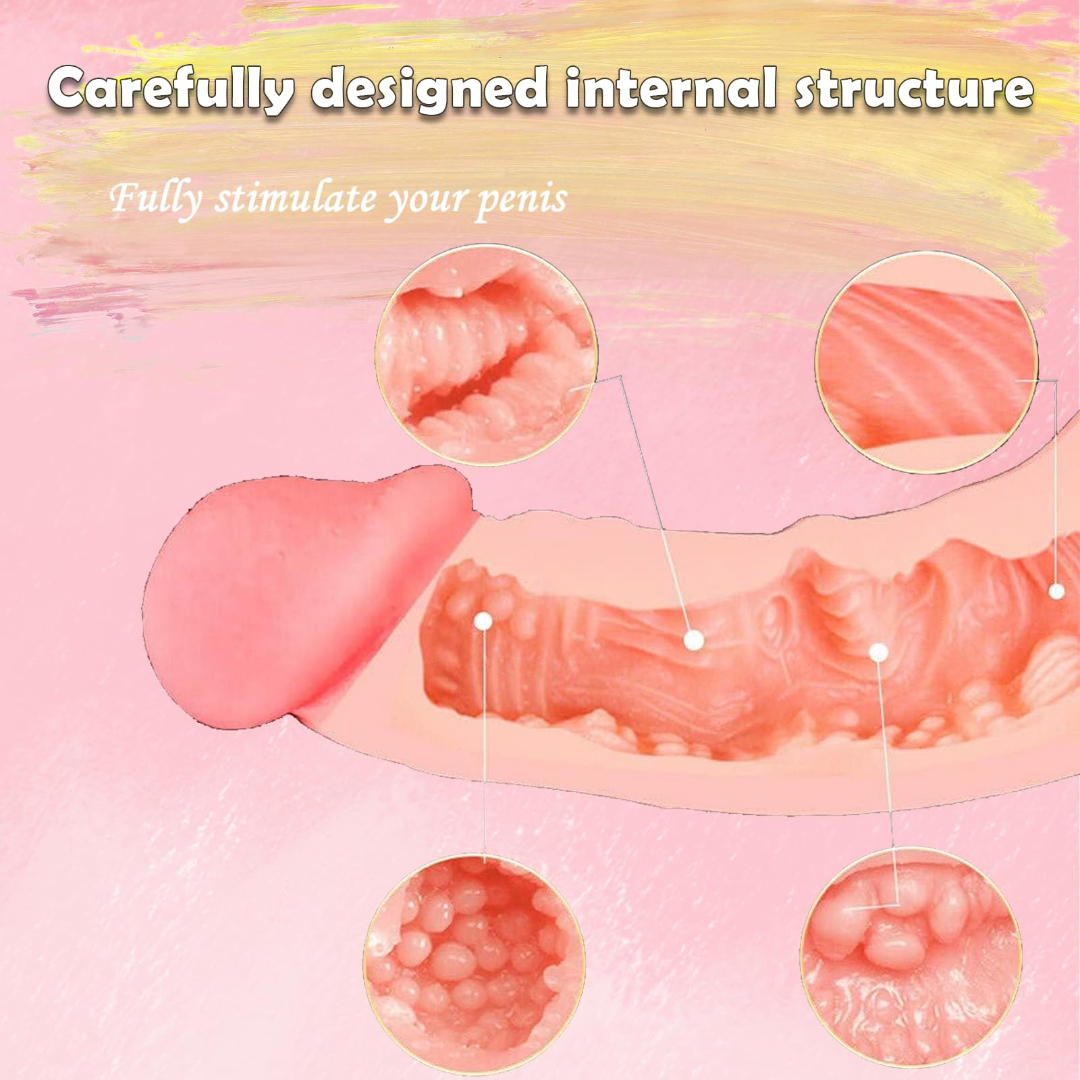 Realistic Dildo Male Masturbators with Pocket Pussy Vigina,Soft TPE Penis Sleeve Extender,Penis Pump Enlarger Prolong,Adult Sex Love Toy Stroker for Men Women Couples