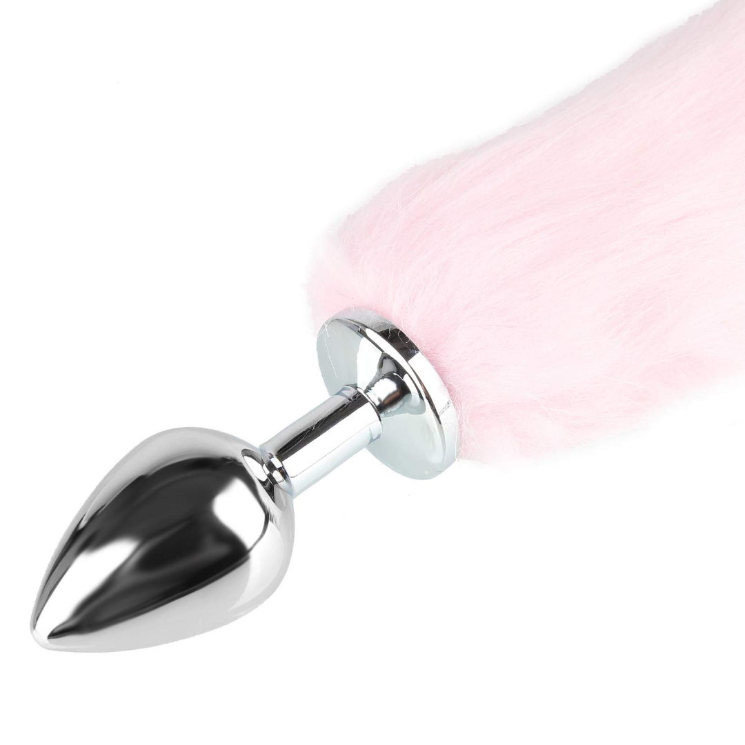 Faux Fur Fox Tail Butt Plug – Metal Anal Plug with Furry Animal Tail for Women & Men | Cosplay Sex Toy, BDSM Roleplay, UAE Adult Toys

