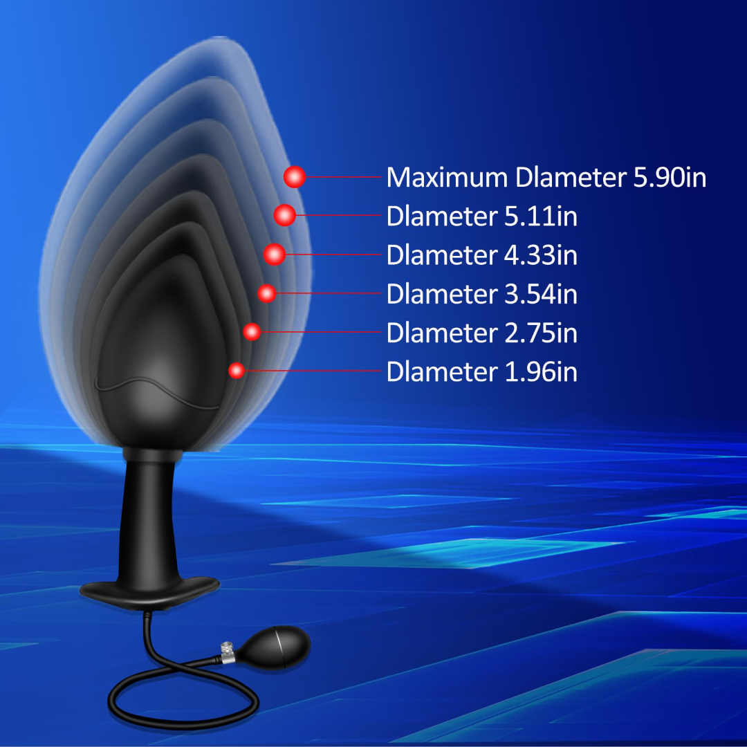 sex toys New Silicone Inflatable Anal Plug with Solid Center Shaft – Body-Safe Silicone Anal Balloon Pump with Quick Release Valve – Perfect for Men, Women, and Beginners