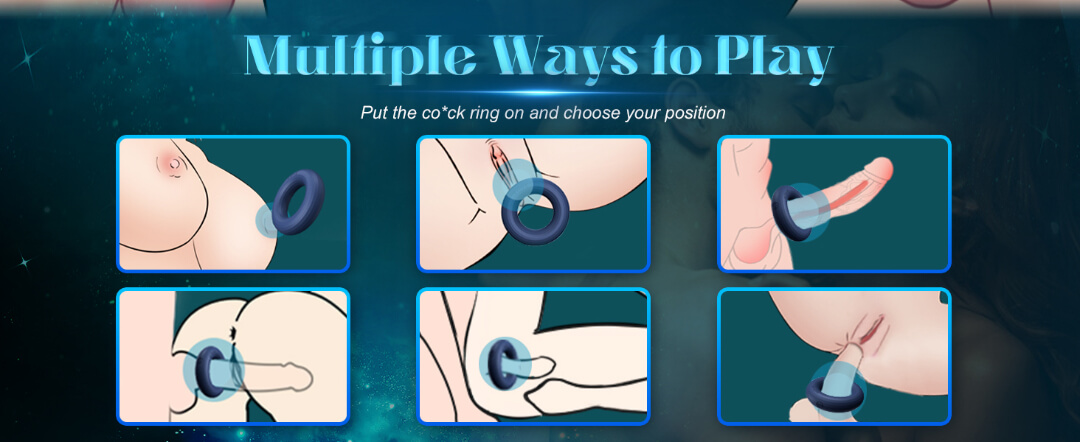 sex toys Vibrating Cock Ring with Unique O-Shape Design – Silicone Penis Rings Vibrator for Stronger Erection & Stimulation | 10 Vibration Modes, Double Motors | Adult Sex Toys for Men in UAE