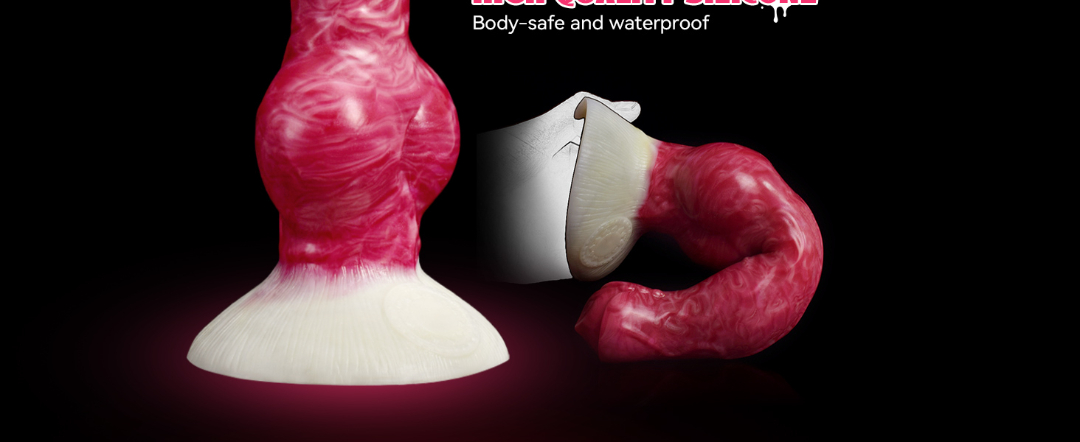 Realistic Dog Dildo with Knot, 8.26 inches Anal Plug Pink Silicone Adult Toy Lifelike Animal Dildos for Beginners Women and Men Gay Lesbian