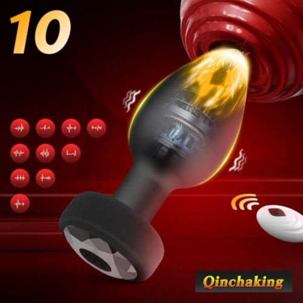 41FZlyFDHSL sex toys Anal Plug with Wireless Remote – 10 Vibration Frequencies | Small Vibrating Butt Plug for Men & Women, Prostate Massager | Adult Sex Toys in Dubai & UAE