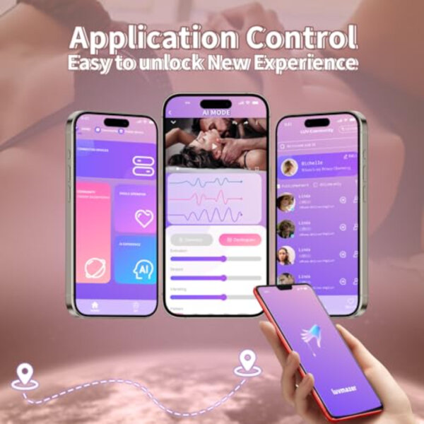 510y+xJU77L sex toys App-Controlled Thrusting Dildo Vibrator with Suction Cup – 10 Thrusting & 3 Vibrating Modes for G-Spot, Vagina & Anal Stimulation | Silicone Adult Sex Toy for Women & Couples in UAE