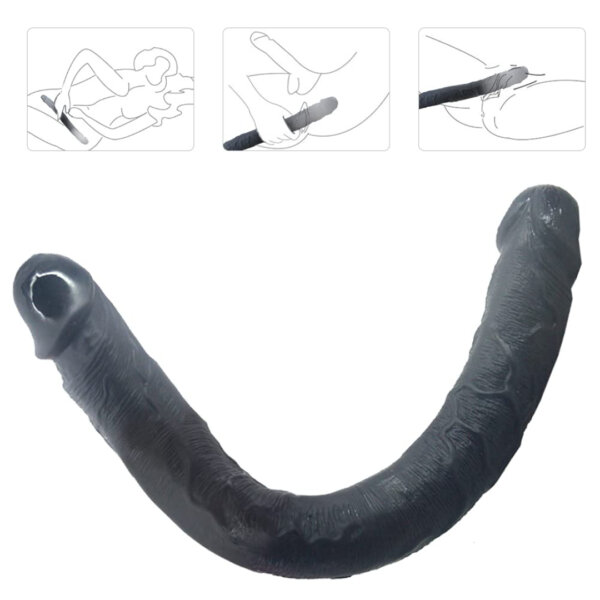 sex toys 18.1-Inch Double-Ended Dildo – Flexible Realistic Dildo for G-Spot & Anal Stimulation | Intimate Adult Sex Toy for Women & Couples | Discreet UAE-Friendly Design