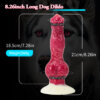 Realistic Dog Dildo with Knot, 8.26 inches Anal Plug Pink Silicone Adult Toy Lifelike Animal Dildos for Beginners Women and Men Gay Lesbian