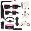 Sex Toys BDSM for Couples – 12PCS Sex Bondage Kit with Adjustable Handcuffs, Ankle Cuffs, Collar, Blindfold, Ball Gag, and More – Adult Toys for Women