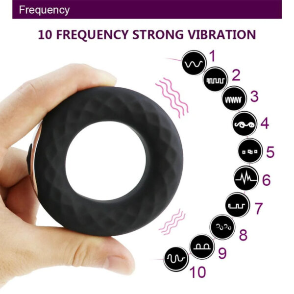 sextoyuae_13 Vibrating Cock Ring with Unique O-Shape Design – Silicone Penis Rings Vibrator for Stronger Erection & Stimulation